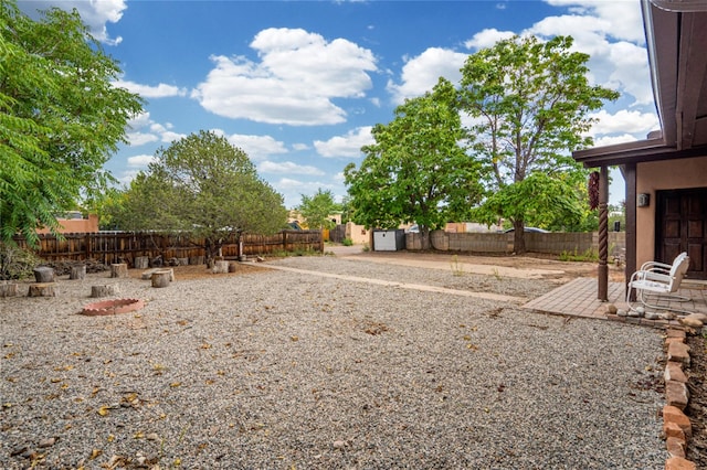 view of yard with a patio