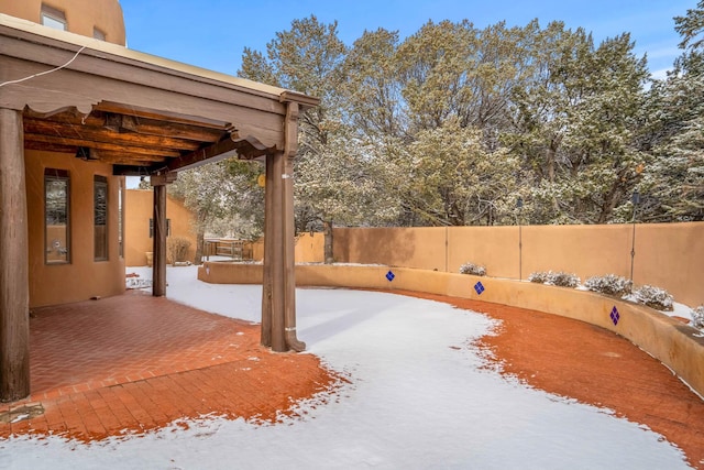 view of snowy yard