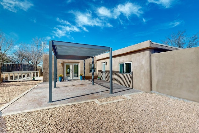 rear view of house with french doors