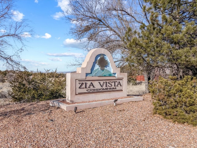 view of community sign