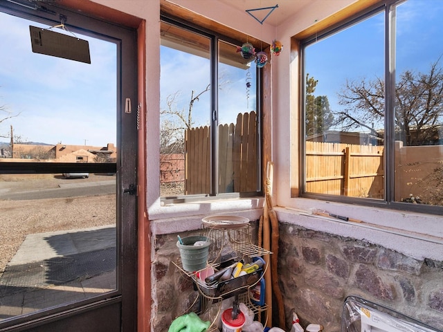 view of sunroom