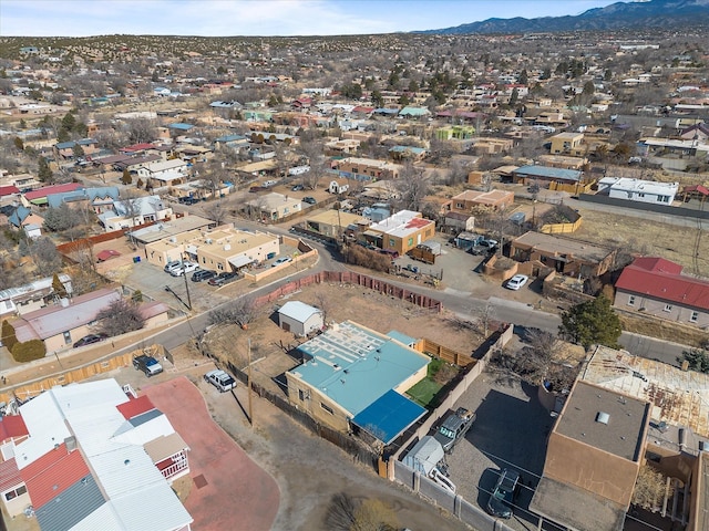 drone / aerial view with a mountain view