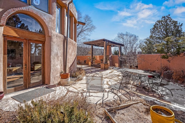 view of patio / terrace with french doors