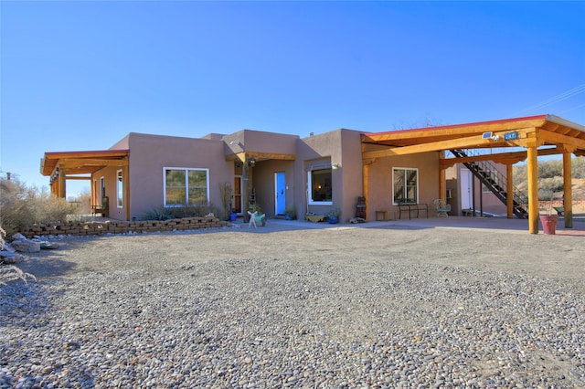 view of adobe home