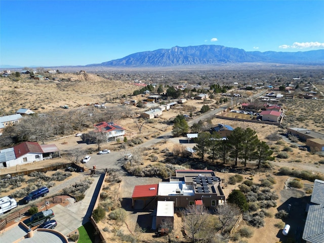 bird's eye view featuring a mountain view