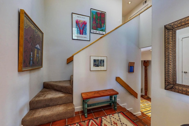 707 E Palace Ave Unit 15, Santa Fe, NM 87501 - staircase featuring baseboards