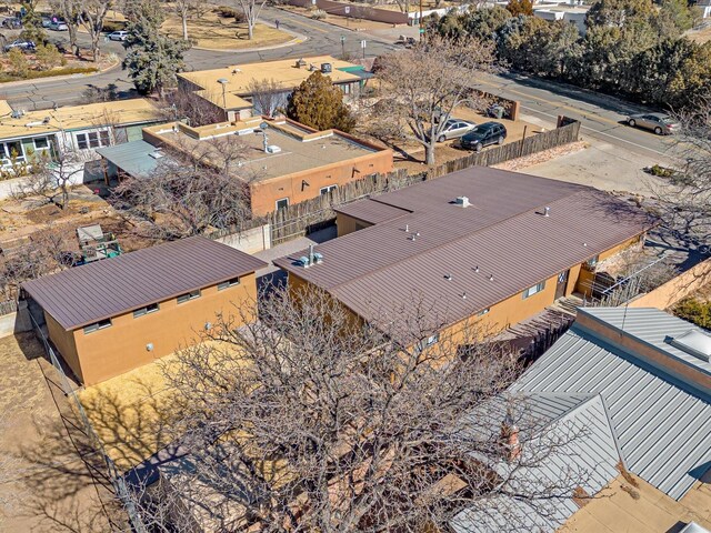 aerial view featuring a residential view and a mountain view