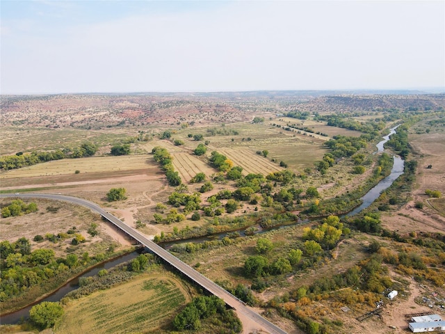 aerial view with a rural view