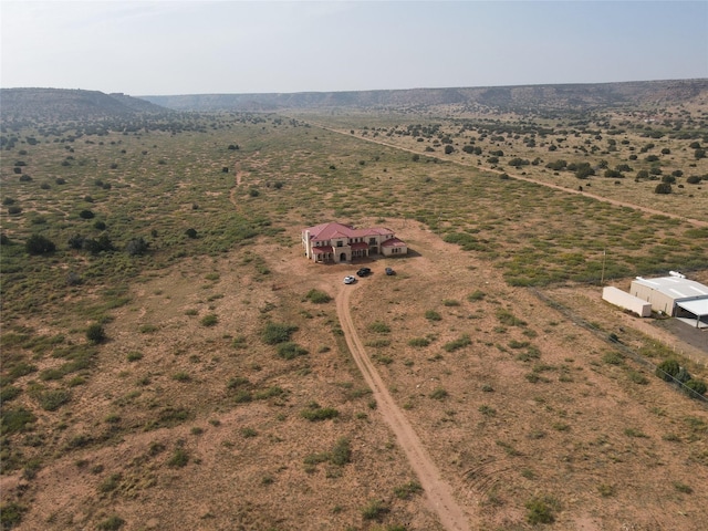 drone / aerial view with a rural view