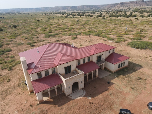 bird's eye view with a rural view