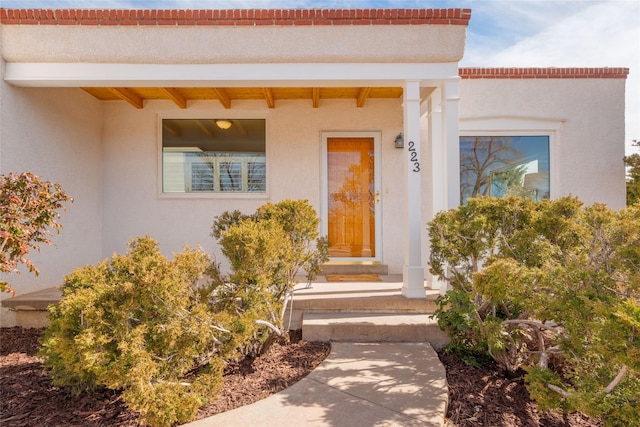 view of doorway to property