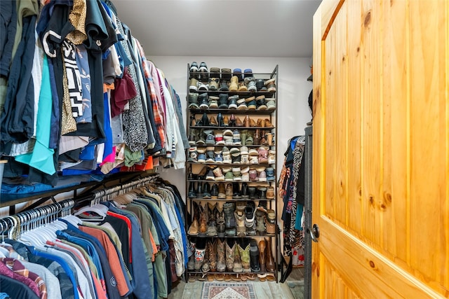 view of walk in closet