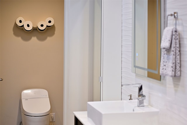 bathroom with sink and toilet