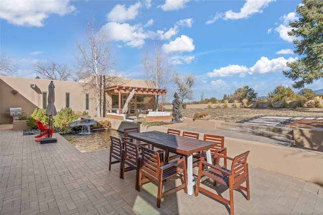 view of patio / terrace featuring a grill