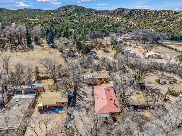 bird's eye view featuring a mountain view