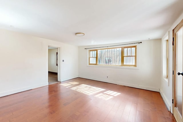 empty room featuring light hardwood / wood-style floors