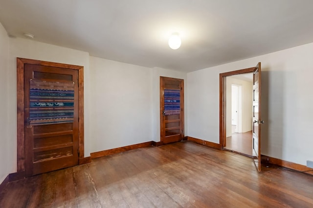 interior space featuring dark hardwood / wood-style floors