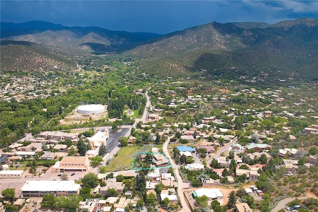 aerial view featuring a mountain view