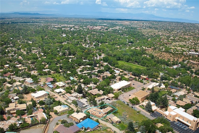 aerial view with a mountain view