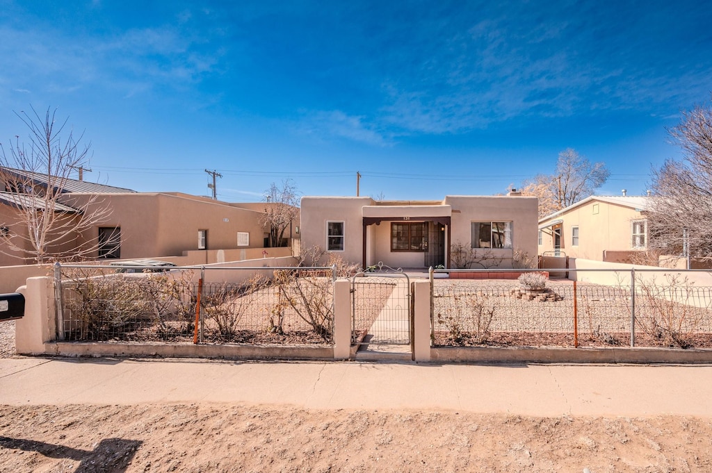 view of pueblo-style home