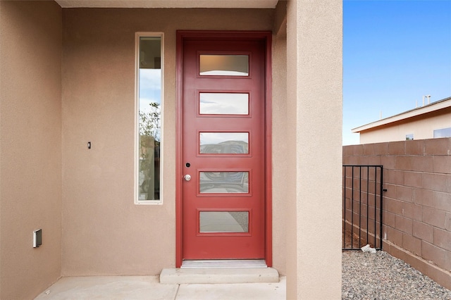 87 Cadena Loop, Los Alamos, NM 87547 - entrance to property with stucco siding