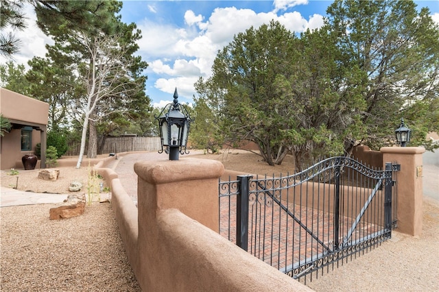 145 Brownell Howland, Santa Fe, NM 87501 - gate with fence