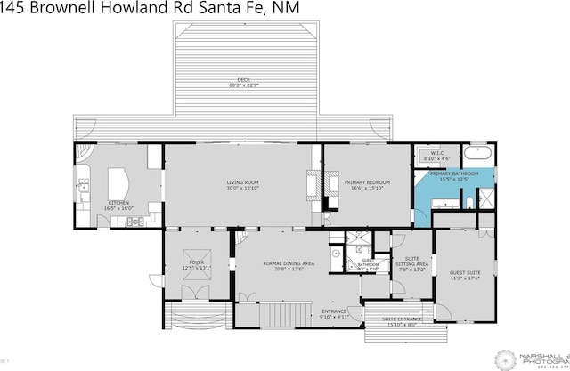 145 Brownell Howland, Santa Fe, NM 87501 - floor plan / room layout