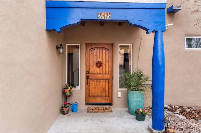 view of doorway to property