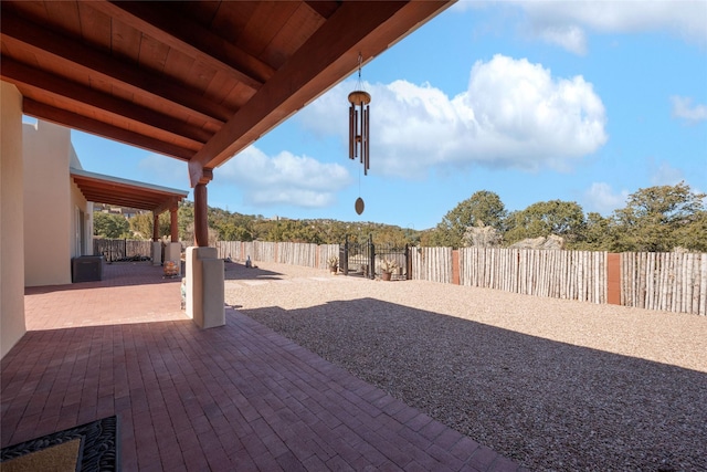 view of patio / terrace featuring a fenced backyard