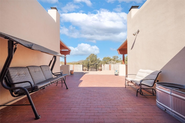 view of patio with fence