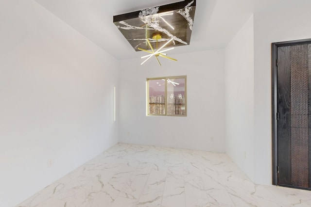 empty room with marble finish floor