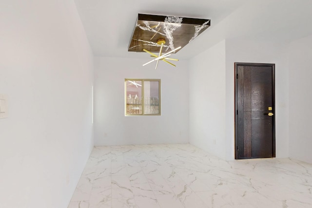 empty room with marble finish floor