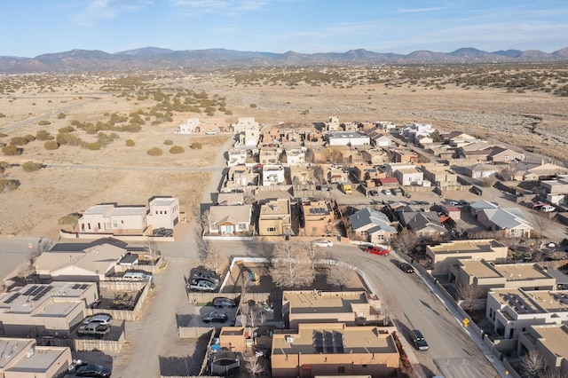 bird's eye view with a residential view and a mountain view