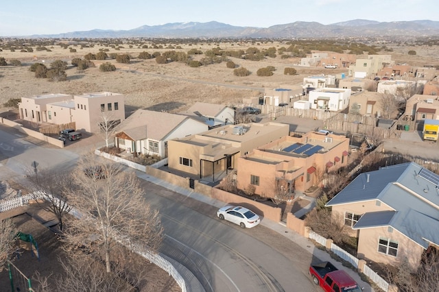 bird's eye view featuring a mountain view and a residential view