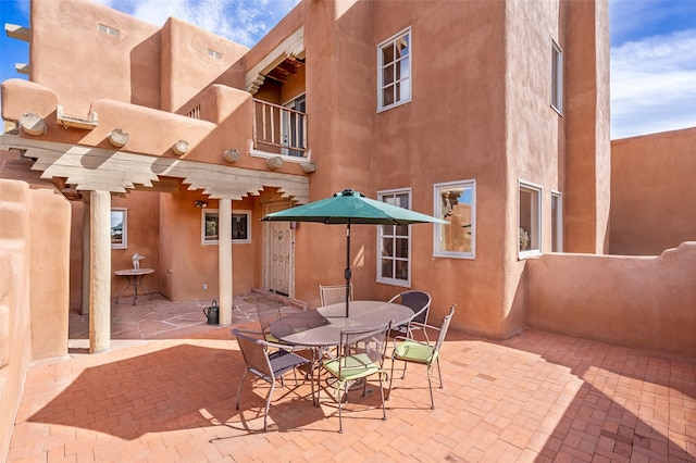 view of patio / terrace with a pergola