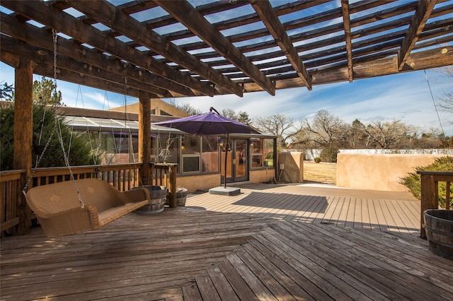 view of wooden deck