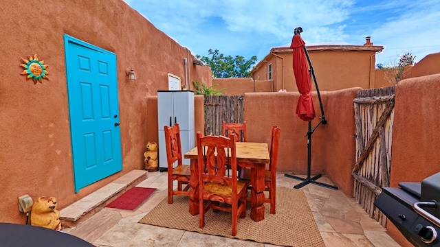 view of patio with a fenced backyard