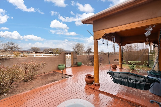 view of patio / terrace with fence private yard