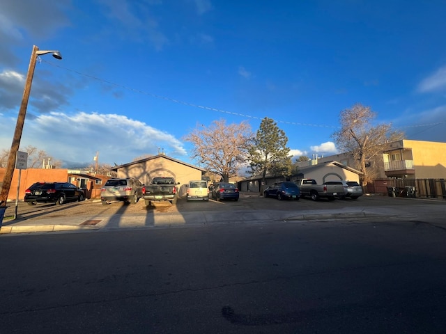 view of road with curbs and sidewalks