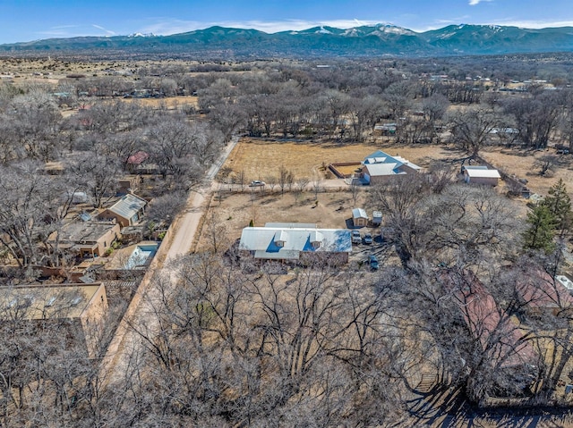 aerial view featuring a mountain view