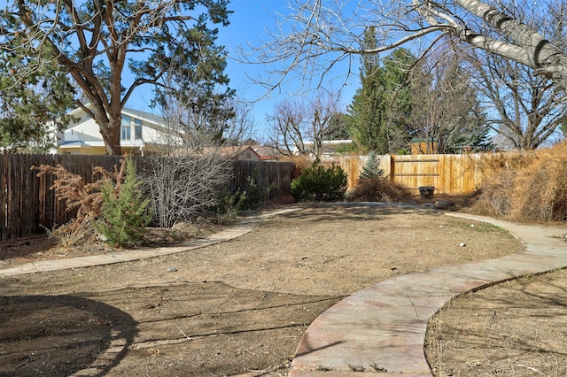 view of yard with fence private yard