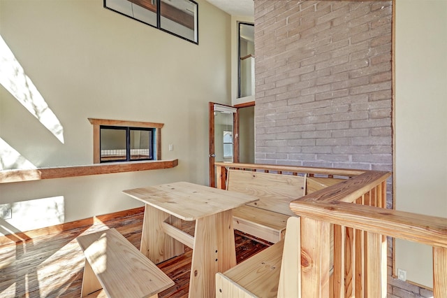 interior space featuring wood finished floors