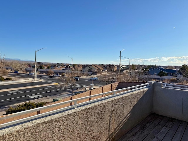 balcony with a residential view