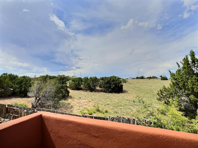 3228 El Trebol, Santa Fe, NM 87507 - balcony featuring a view of rural / pastoral area