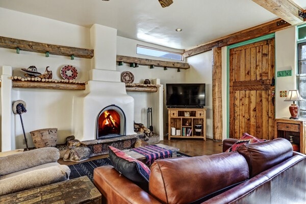 220 Irvine Unit B, Santa Fe, NM 87501 - living area featuring wood finished floors