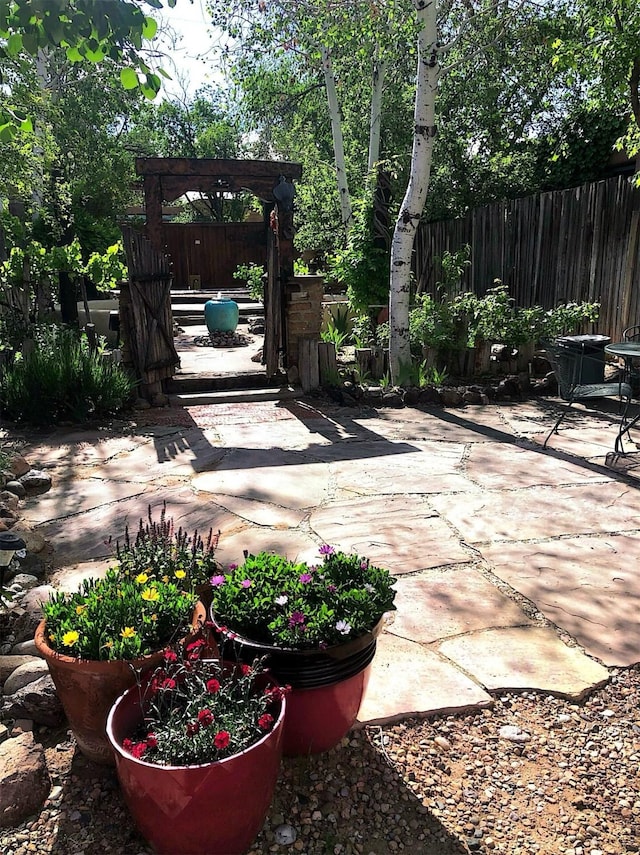 220 Irvine Unit B, Santa Fe, NM 87501 - view of patio