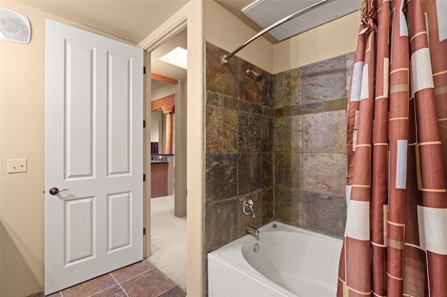 bathroom featuring shower / bath combination with curtain