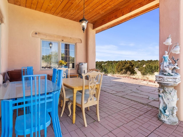 view of patio with outdoor dining space