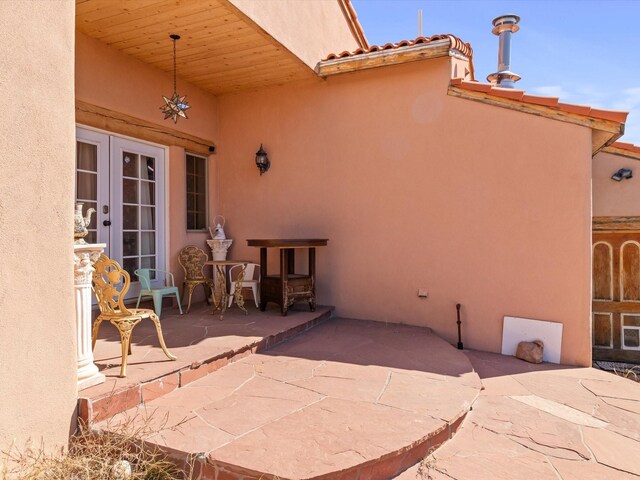 view of patio with french doors