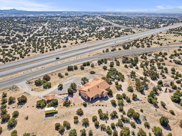 bird's eye view featuring view of desert